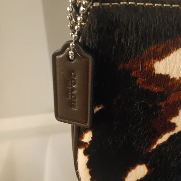 Coach Black and Brown Cow Print Nolita 19 Authentic Mint Condition - Picture 2 of 2